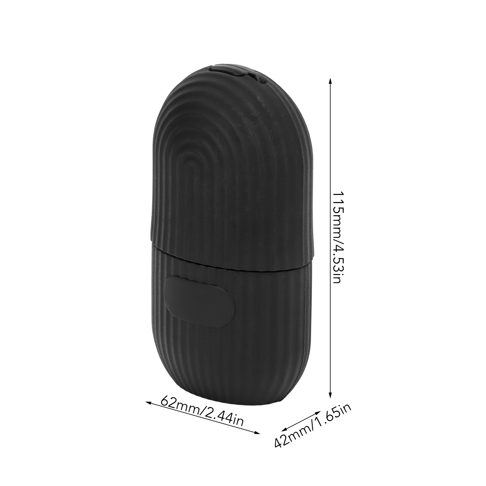 Ice Facial Roller Cold Ice Mold Holder Silicone Reusable for Facial Beauty DIY Facial Care Black Striped Black - Image 3