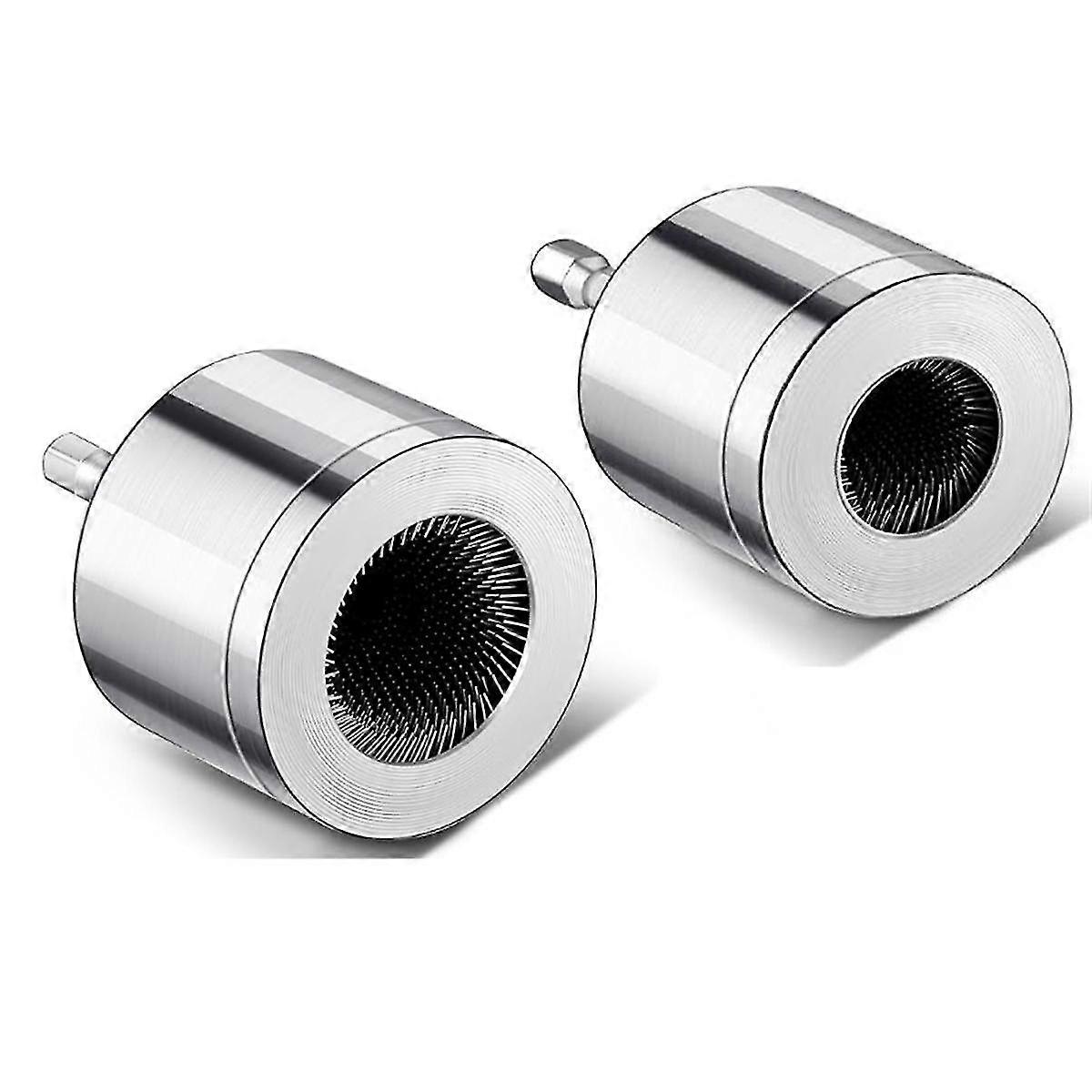 2-Pack Copper Pipe Cleaning Brush, Full-Metal HVAC Pipe Cleaning Brush for Drill Power 1/4in Shaft - Image 1