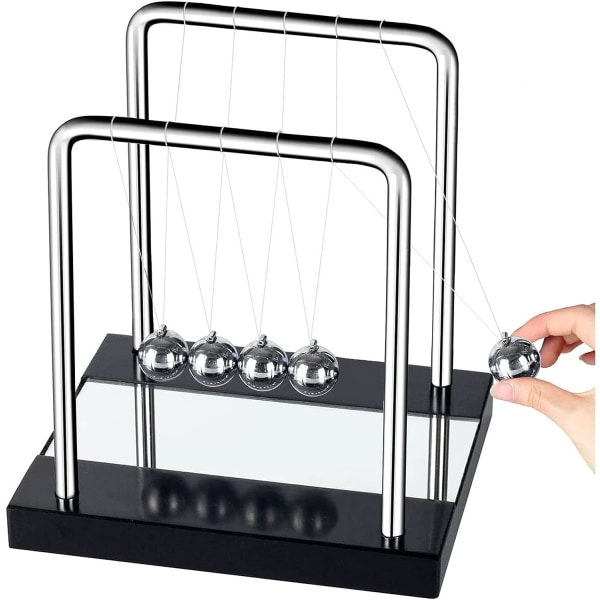 Newton's pendulum, large Newton's cradle 18 cm pendulum Newton's balls Newton's swing Science game Office desk decoration - Image 1