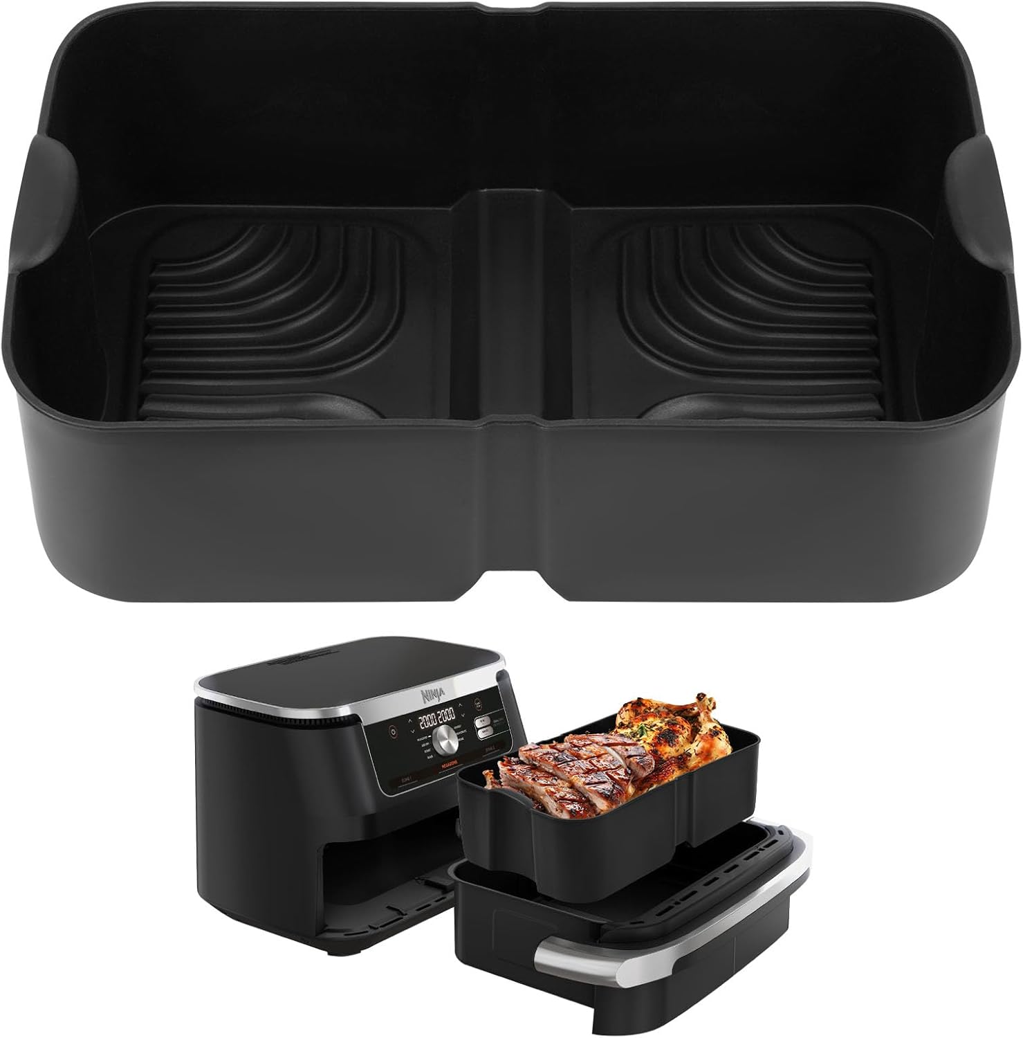Silicone Molds for Air Fryer, Ninja Flex Drawer Air Fryer, Reusable for 10.4L - Image 1