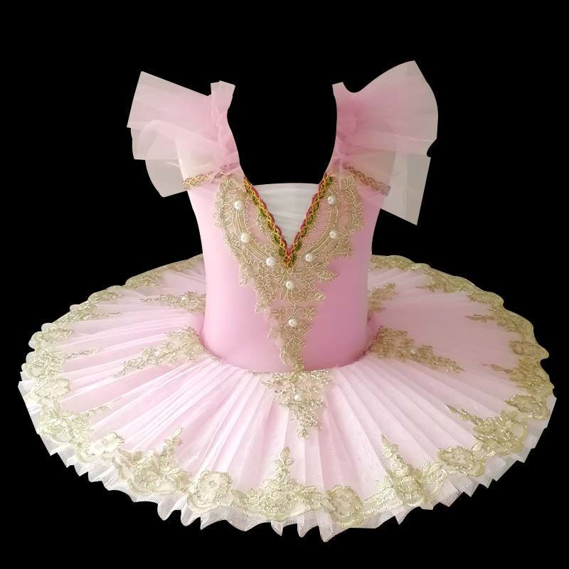 Girls' Professional Ballet Tutu Dress Ballet Pink1 110cm - Image 1
