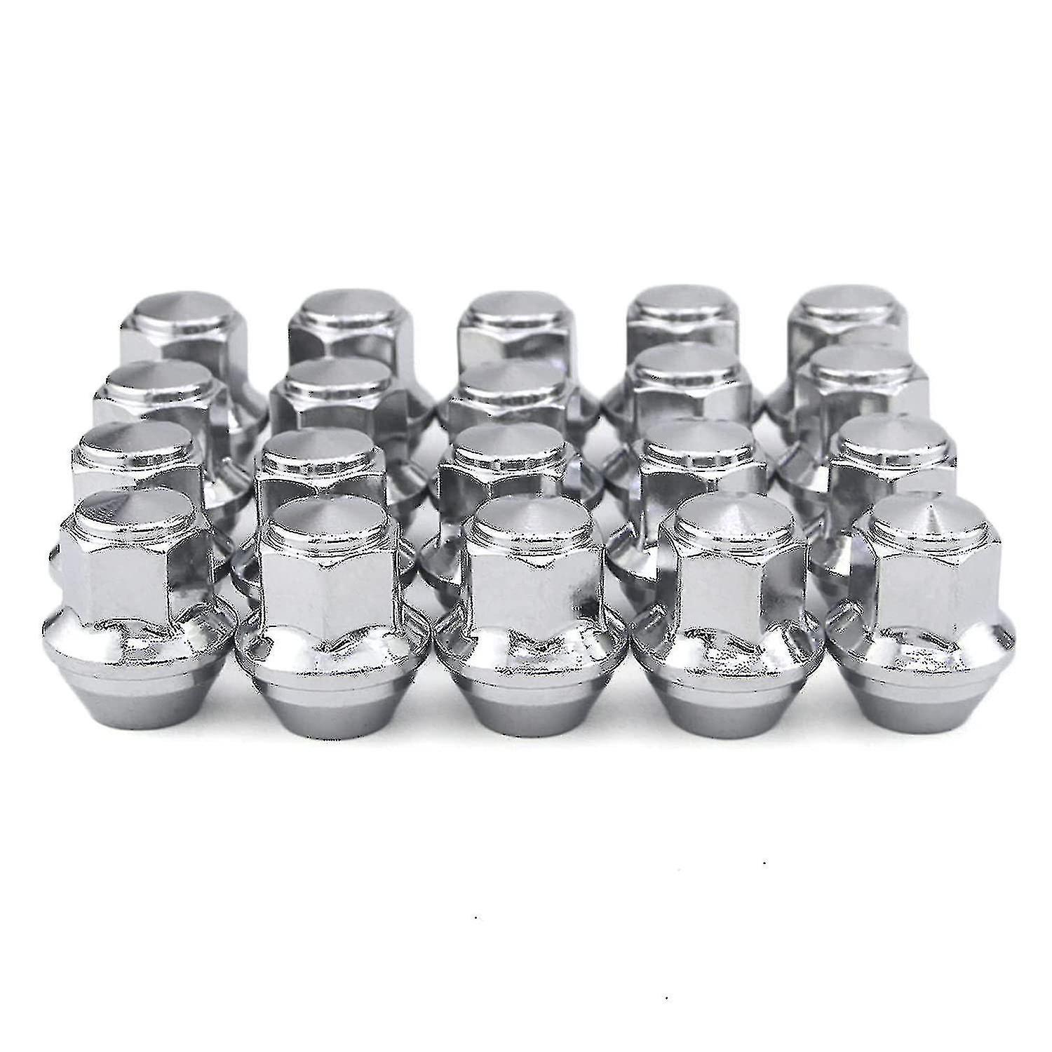 Aluminum Wheel Nuts. M12 X 1.5 Conical 19mm Hex Replacement for Ford Alloy Wheels (Silver) - Image 1
