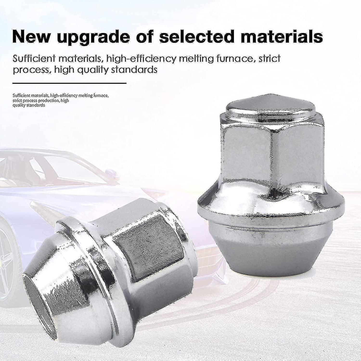 Aluminum Wheel Nuts. M12 X 1.5 Conical 19mm Hex Replacement for Ford Alloy Wheels (Silver) - Image 3