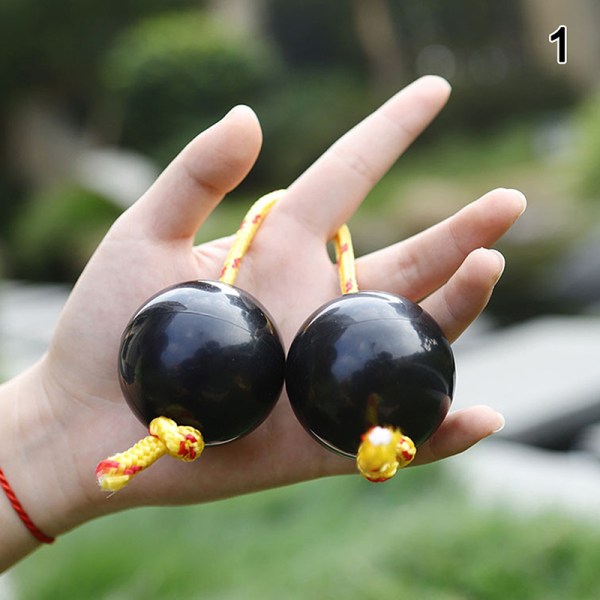 Shaker Rattle Double Gourd Polyrhythmic Percussion Instrument Black - Image 1