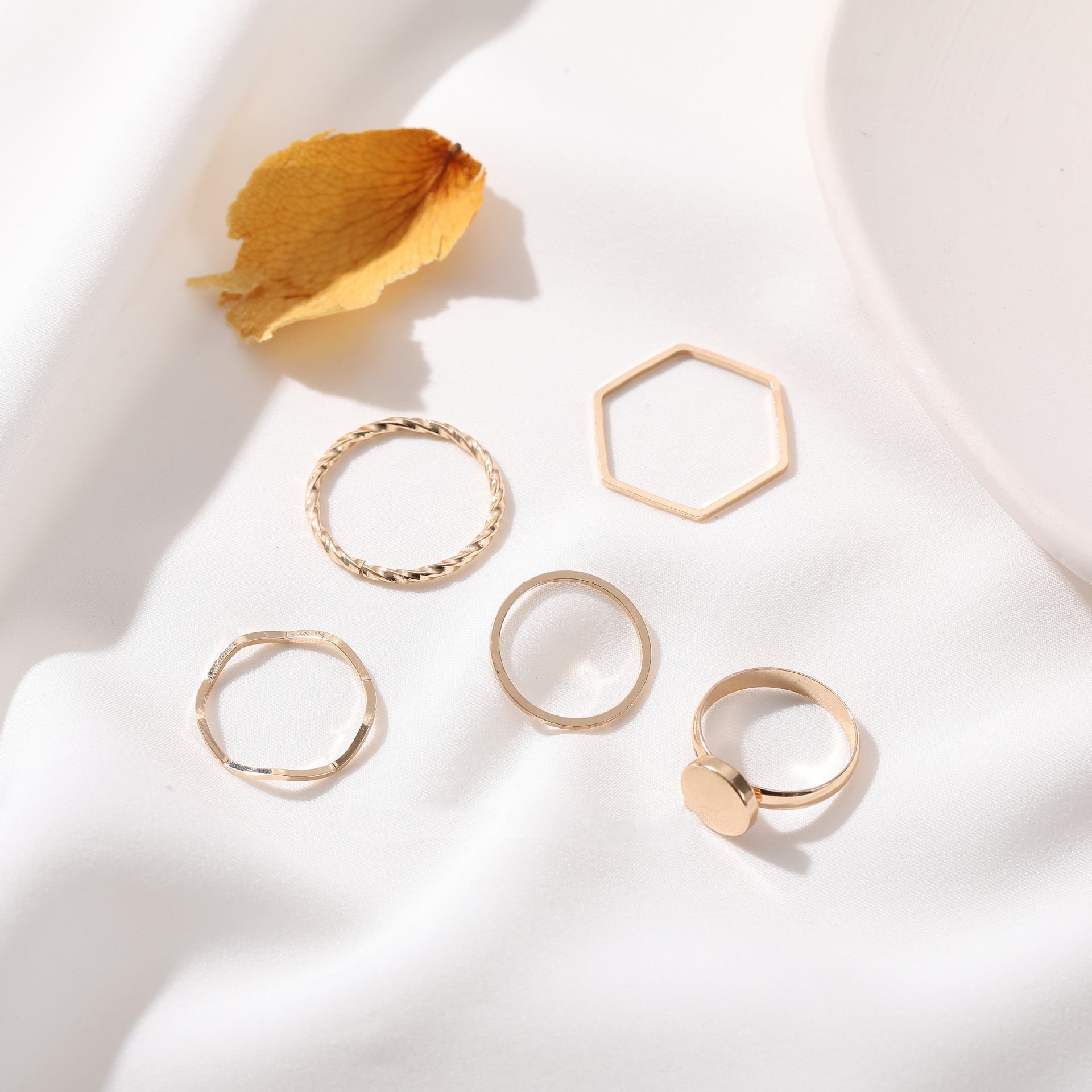 Fashion women's ring open ring led ring little finger ring set Amazon ZCR015 - Image 1