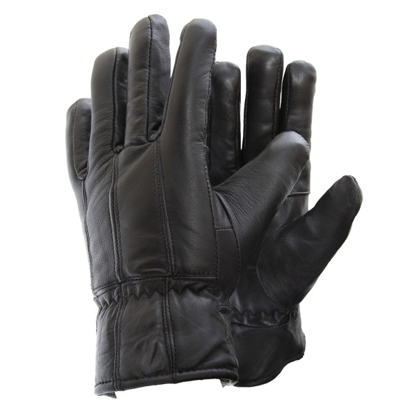 Soft Sheepskin Gloves in Genuine Leather for Men L/XL Black L/XL SQBB - Image 1
