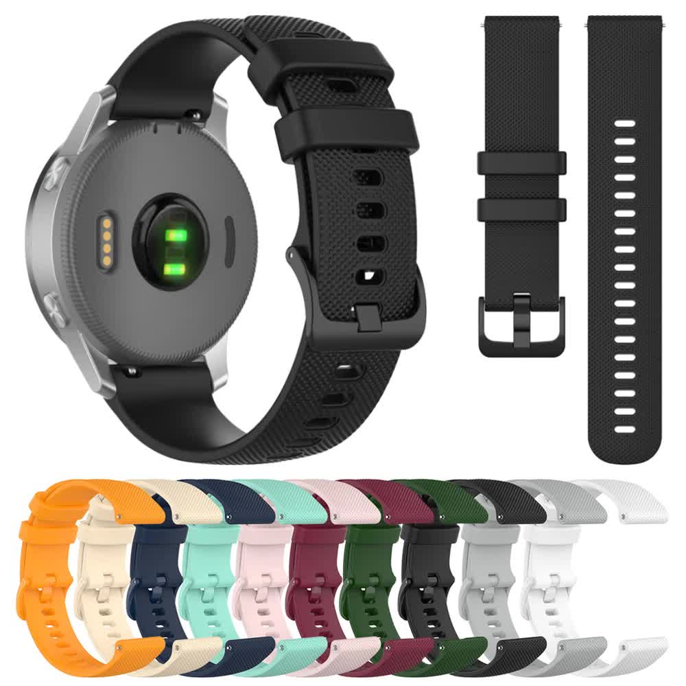 20 22mm Silicone Strap for Garmin Venu 3 Band Forerunner 265 255 245 Music Vivoactive 4 Band for Garmin Venu Sq 2 Plus Bracelet Beige 20mm - Image 2