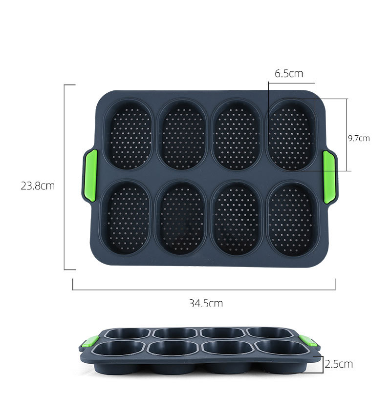 Mini baguette baking tray, bread crisping tray, non-stick perforated - Image 2