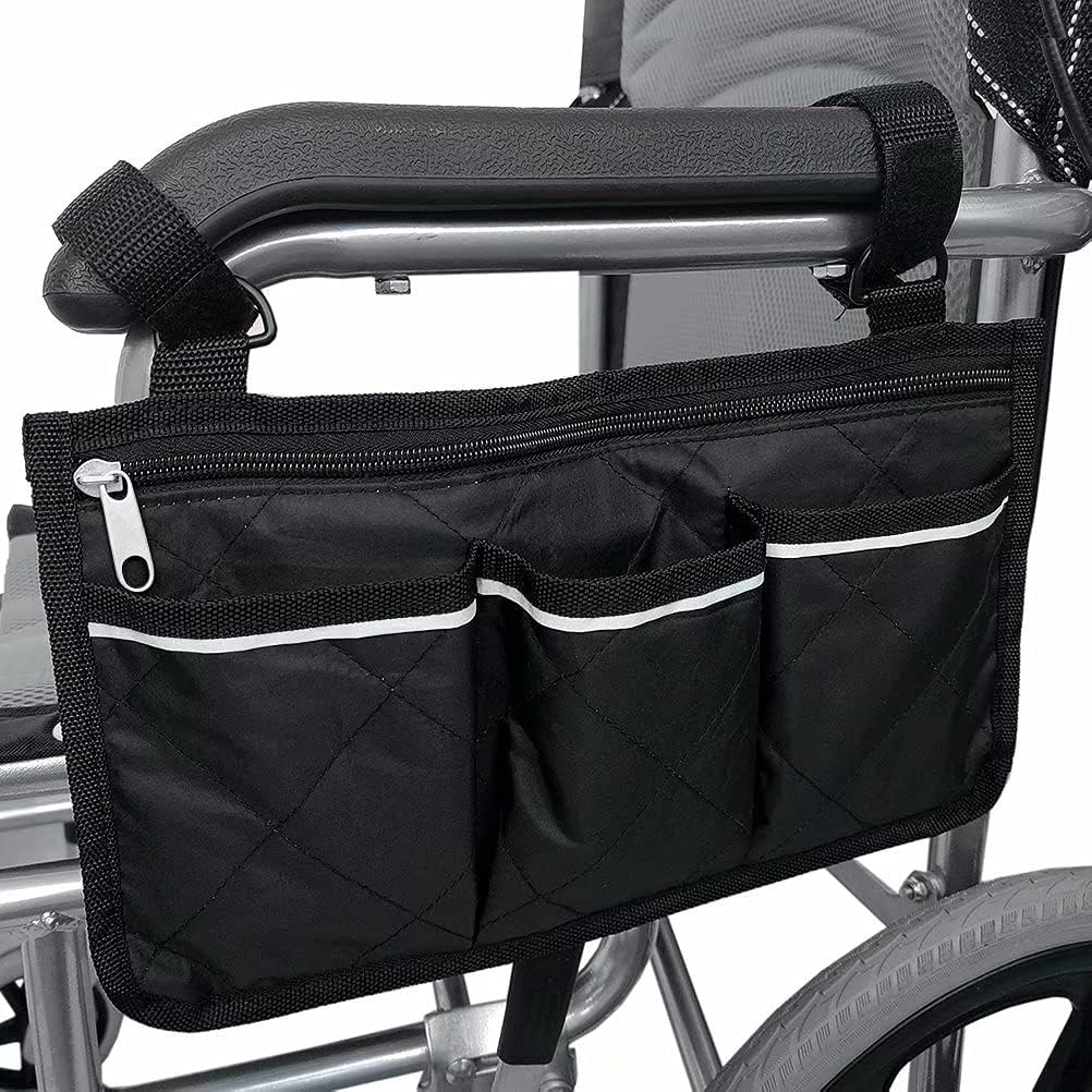 Bag for (black, 32.5 x 18 cm) wheelchair with pockets - Image 1