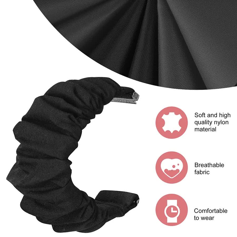 Compatible with Samsung Galaxy Watch 4 40mm 44mm Bracelet Scrunchies Bracelet for Samsung Galaxy Watch4 Classic 42mm Black galaxy watch6 - Image 5