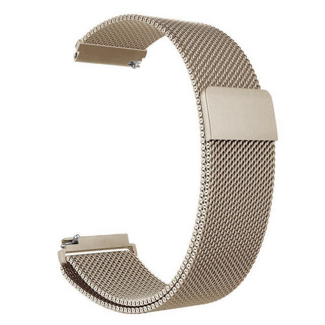 Stainless Steel Milanese Magnetic Watch Band for Garmin venu 2/venu SQ/venu 2S Venu2S Vintage Gold - Image 1