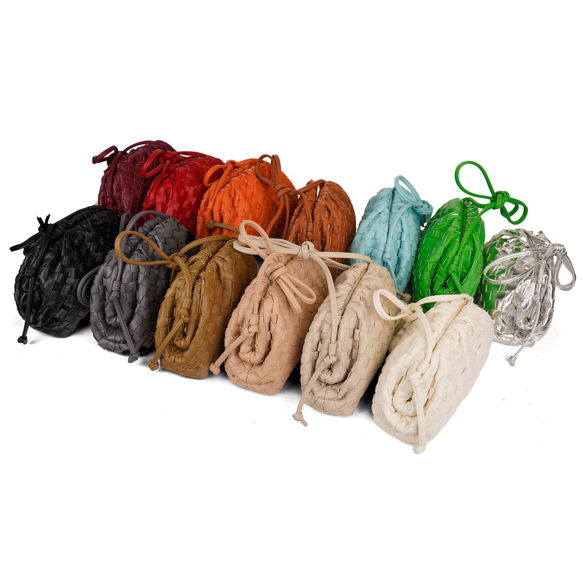 Cloud Backpack 2024 New Style Bag Ladies Cow Leather Crinkle Dumpling Bag Ladies Handbag Shoulder Bag MJ51 White 22*9*14cm - Image 5
