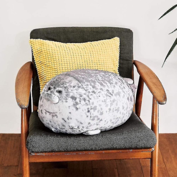 60cm seal pillow, chubby blob seal pillow Cute seal stuffed animal cotton plush toy Pillow Co - Image 3