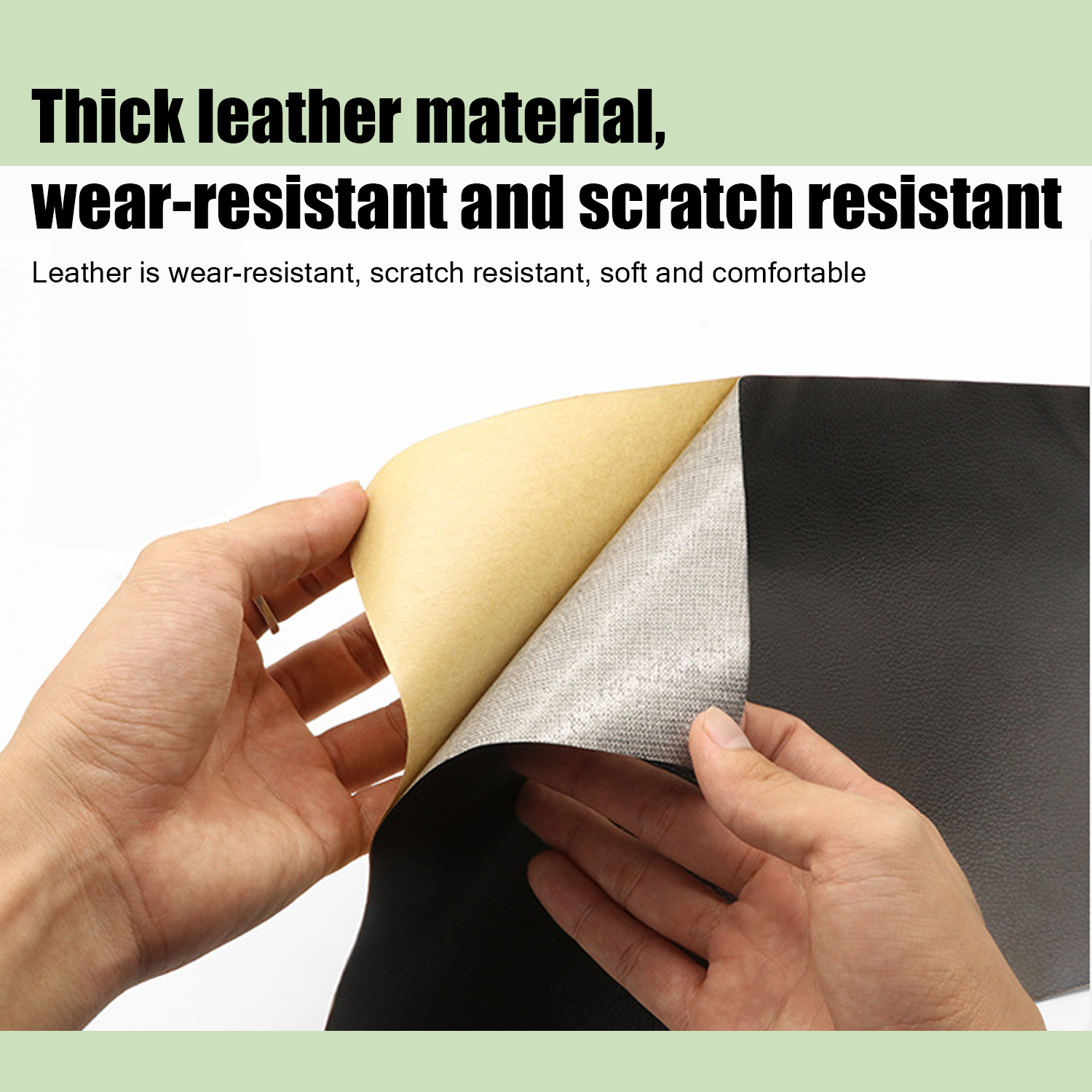 INF Self-Adhesive Repair Patch Faux Leather 50x138 cm Black - Image 5