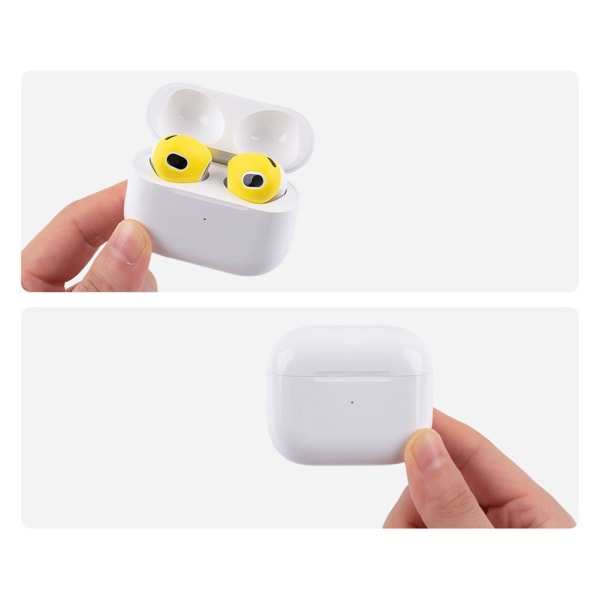 sets of earplugs for Airpods Pods 3 silicone ear caps Bluetooth compatible headphones Earplugs Ear cushions Ultra-thin anti-slip Blue red yellow Blue red yellow - Image 8