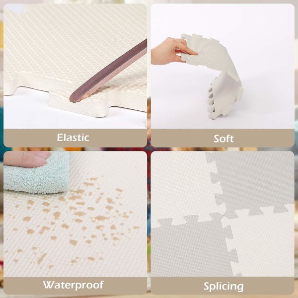 Foam Play Mat - Soft Eva Puzzle Mat for Kids, Interlocking Play Mat for Kids Foam Floor Mat, 16 pcs. - Image 3