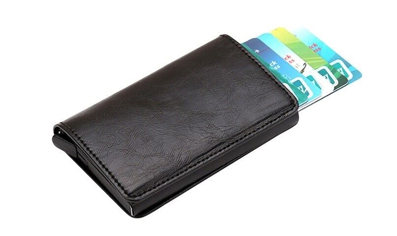 Card Holder with RFID & NFC Protection - Choose your color! Black Black - Image 2
