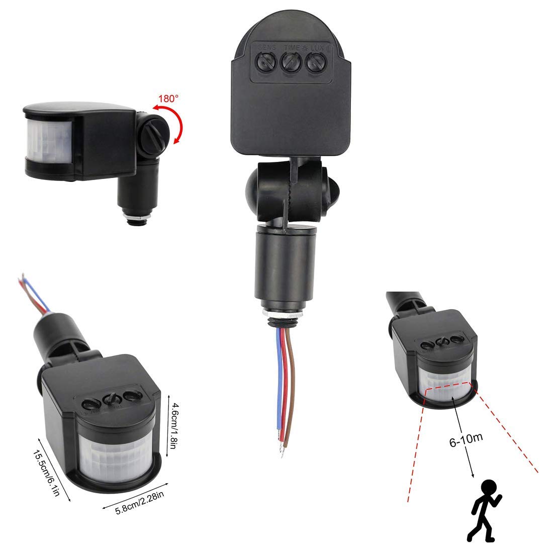 Outdoor PIR DC 12V Automatic Infrared PIR Motion Sensor Switch - Image 1
