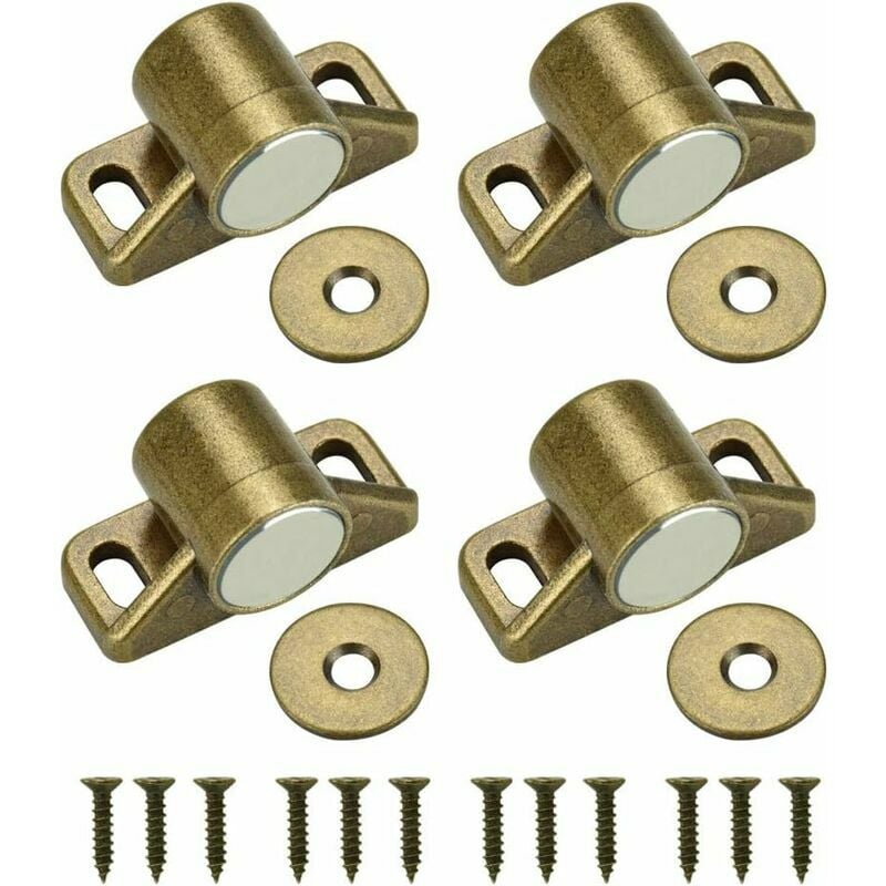 pcs magnets for cabinet doors, magnetic door lock, magnetic door closer with 4 washers and 12 screws, magnetic cabinet closure for furniture, wardrobe, cupboard - Image 1