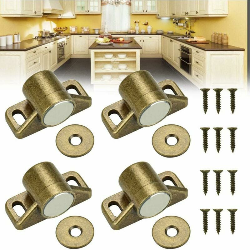 pcs magnets for cabinet doors, magnetic door lock, magnetic door closer with 4 washers and 12 screws, magnetic cabinet closure for furniture, wardrobe, cupboard - Image 5
