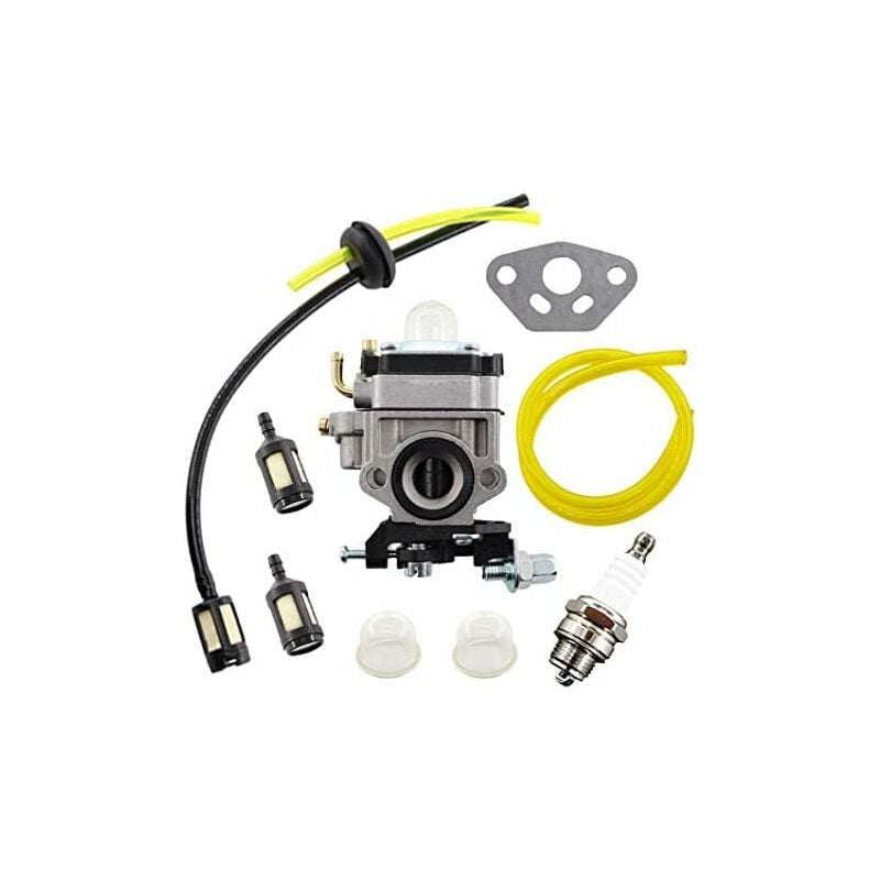 Carburetor kit for AL-KO Alko grass trimmers, models BC410, BC4535, BC4125, with hose and fuel filter. - Image 1