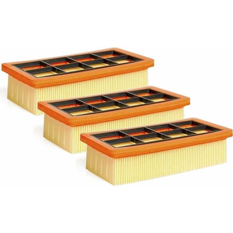 Kärcher vacuum cleaner filter 3-pack flat pleated filter accessory for Kärcher vacuum cleaners AD 3200, AD 3 Premium and AD 4 Premium, 6.415-953.0 - Image 1