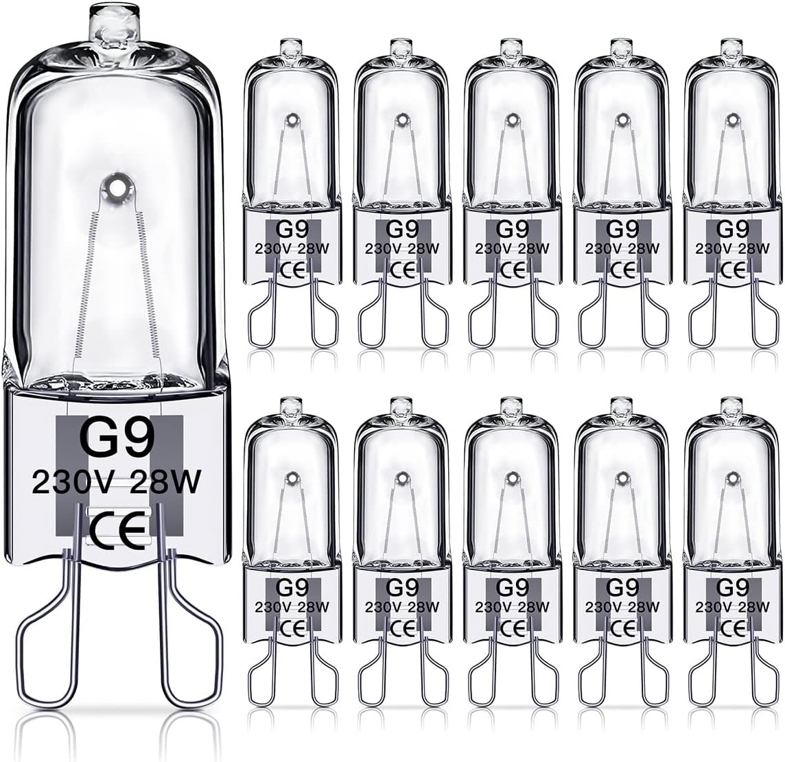G9 halogen bulbs 28W, 230V, 10-pack 28W 28W - Image 1