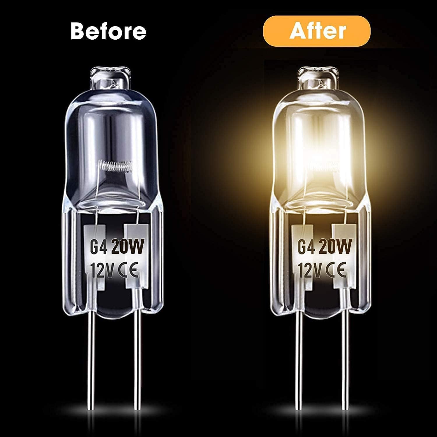 G4 halogen lamps 10W 12V - Warm white - 10-pack 10pcs 10pcs 10W - Image 4