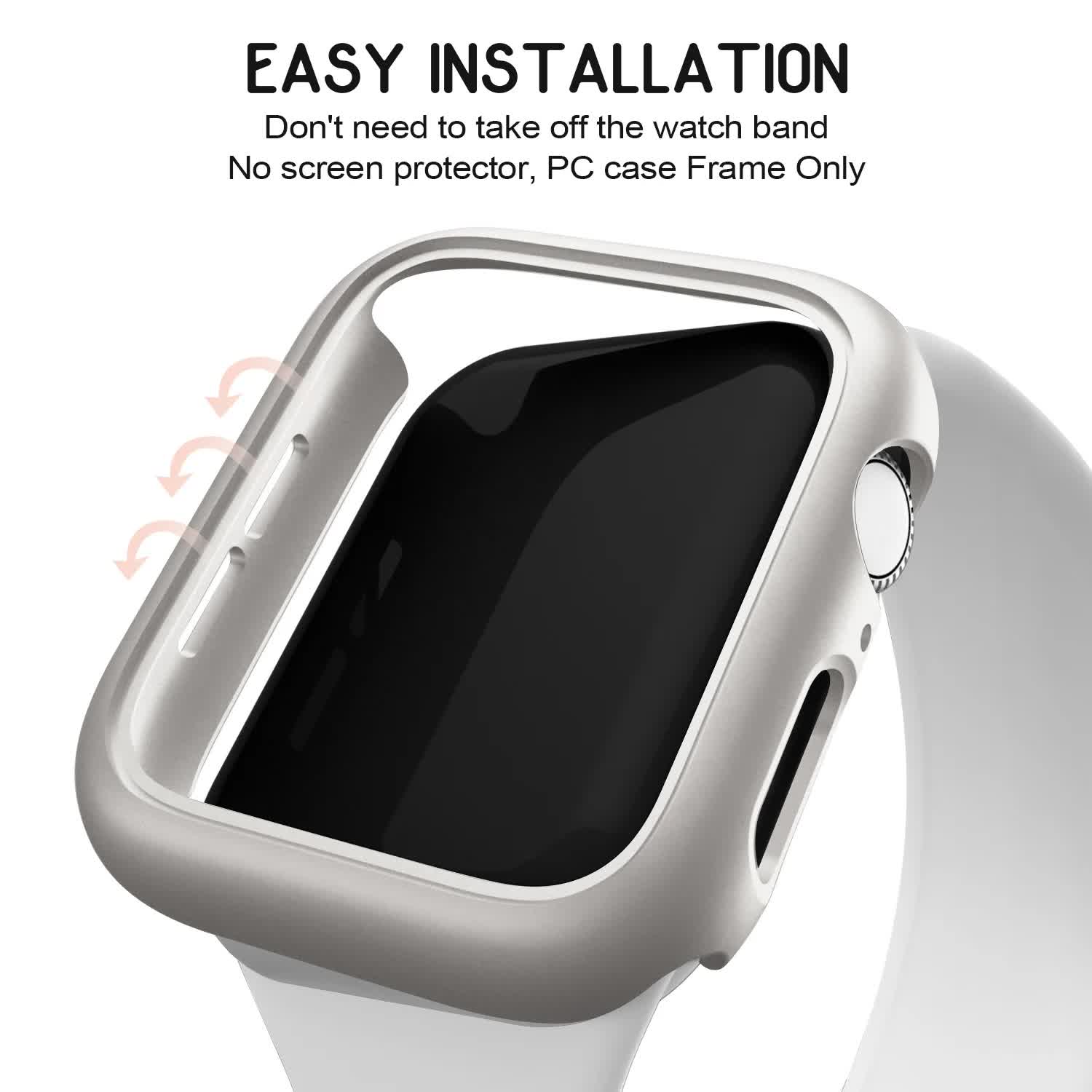 3pcs Hard PC Case for Apple Watch 45mm 41mm 38mm 42mm 40mm 44mm Matte Bumper Case Frame for iWatch SE 9 8 7 6 5 4 3 2 3pcs 42MM Series 3 2 1 - Image 5