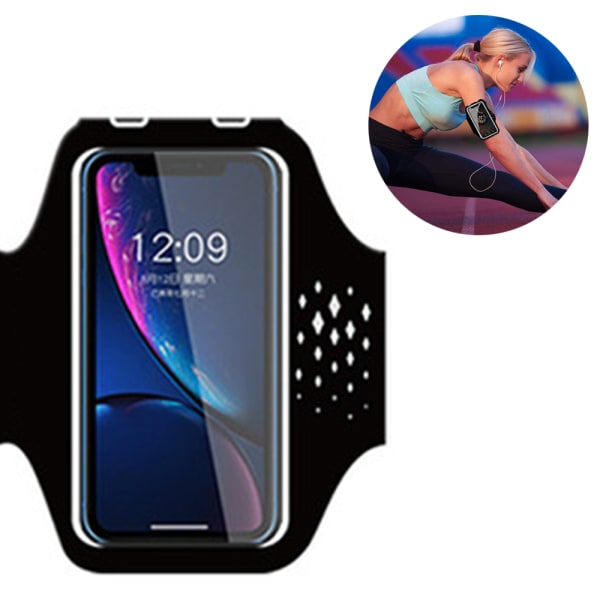 Mobile Phone Armband, Universal Waterproof Phone Armband with Black - Image 1