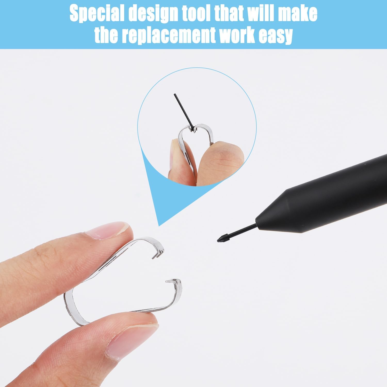 10pcs S Pen Nibs for Samsung Galaxy Tab S6 with Installation Tool Compatible with Samsung Galaxy Tab S7 & S7 Plus S8 & S8 Plus (Black) Black - Image 5