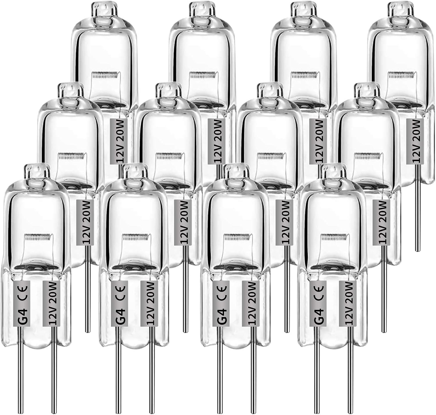 G4 halogen lamps 10W 12V - Warm white - 12 pcs 10W 12pcs 10W 12pcs - Image 1