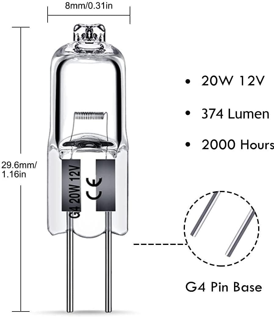 G4 halogen lamps 10W 12V - Warm white - 12 pcs 10W 12pcs 10W 12pcs - Image 2