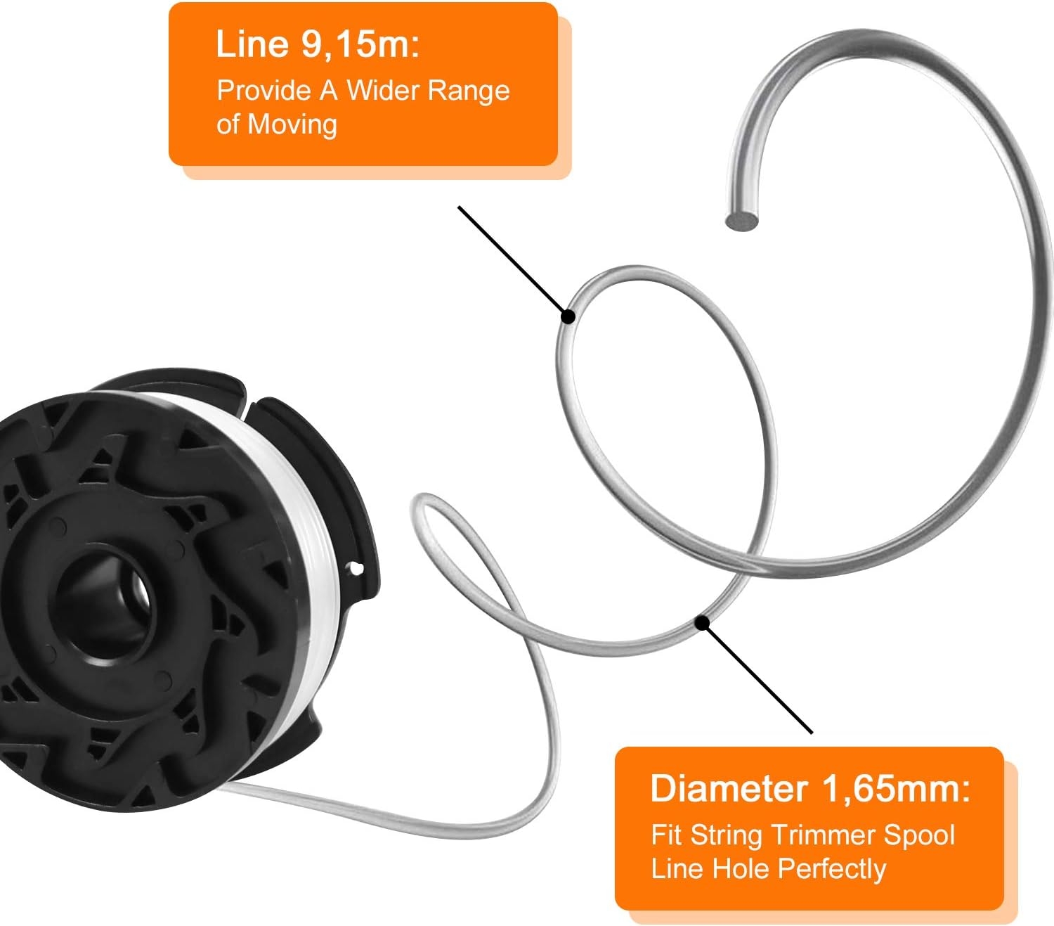 Trimmer Line Spool for Black and Decker Trimmers, 6 Trimmer Line-Xin - Image 5