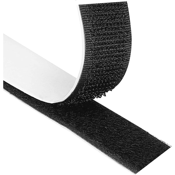 Self-adhesive Velcro 8 meters extra strong, double-sided (black) - Image 1