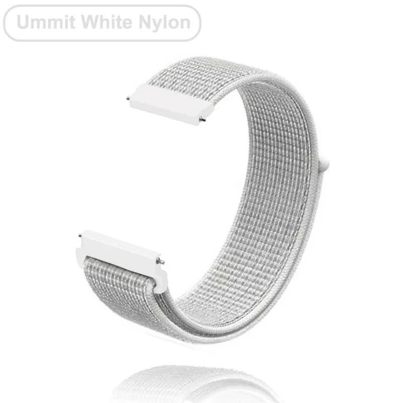 New 18mm 20mm 22mm Bracelet for Garmin Venu 2S Wristband Vivoactive 3 4S 4 Forerunner 245 645 Galaxy Watch 4 Classic 42 46mm UmmitWhite Nylon 20mm - Image 1
