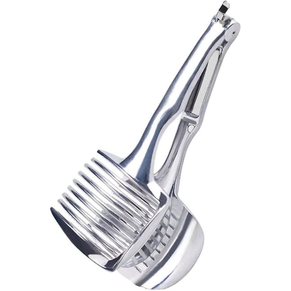 Tomato Cutter Lemon Cutter Multifunctional Fruit Cutter Tool Handheld Round Fruit Tongs Onion Holder Vegetable Cutter - Image 1