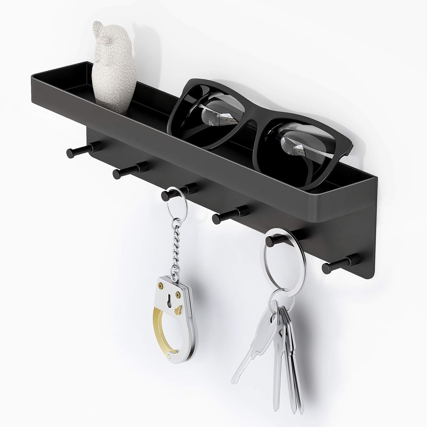 Self-adhesive Key Hooks Key Holder for Wall 6 Hooks Key - Image 1