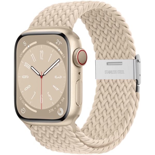 compatible with Apple Watch bracelet Beige #38/40/41mm_max - Image 1