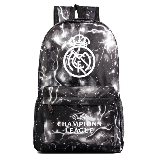 Graffiti Real Madrid Uefa Champions League shoulder bag fan backpack student school bag storage bag - Image 1