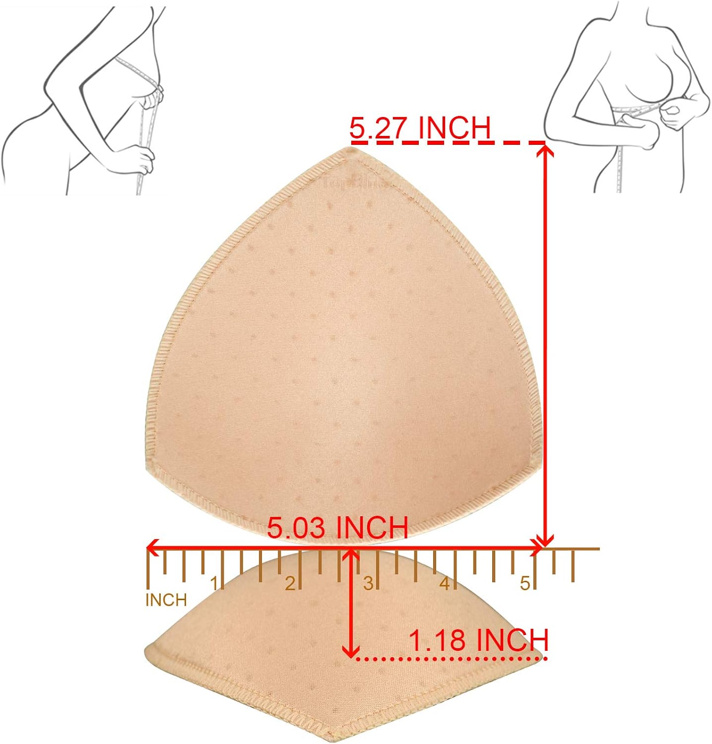 Bra Pads Insert 5 Pairs. Bra Pads Breathable Dcup - Image 2