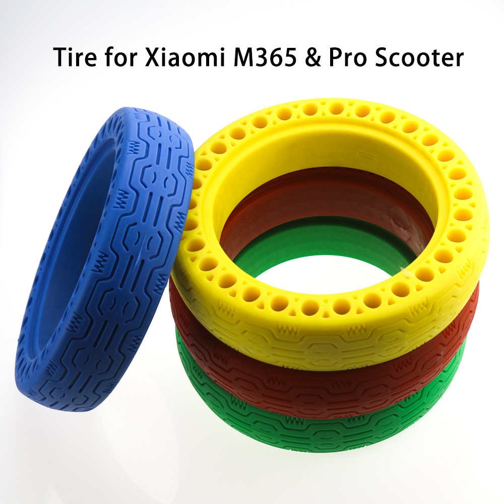 For Xiaomi electric scooter color solid tire multi-color honeycomb tire hollow airless tire M365 explosion-proof solid tire bl\\u00e5 - Image 1