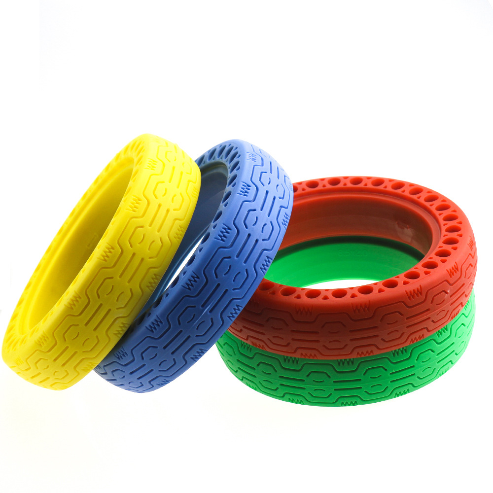 For Xiaomi electric scooter color solid tire multi-color honeycomb tire hollow airless tire M365 explosion-proof solid tire bl\\u00e5 - Image 2