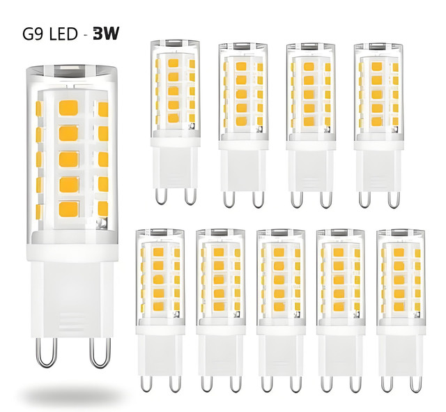 G9 LED bulbs 3W – Warm white – 10-pack - Image 1