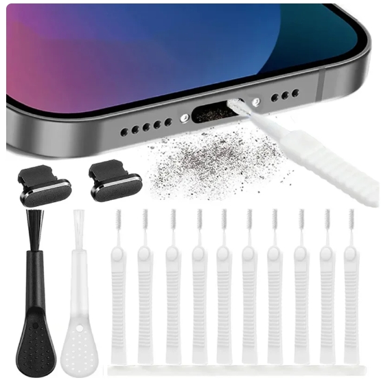 Compatible with iPhone Mobile Phone Charging Port Dust Plug Cleaning Kit - Image 1