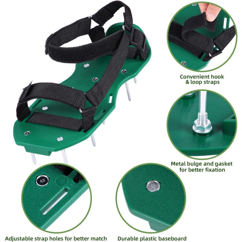 Lawn Aerator Sandals Free Installation, Lawn Spike Shoes Lawn Vertical Cutter Lawn Shoes Garden - Image 4