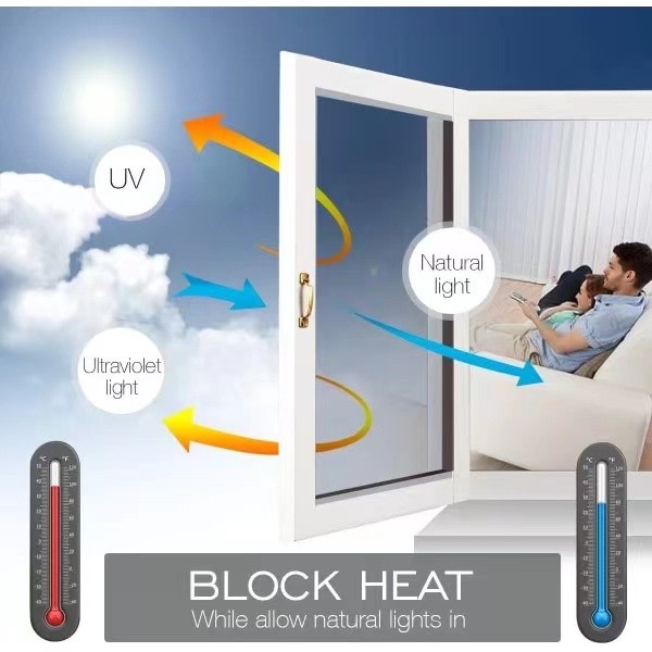 One-way mirror film Window film Sun protection Glass sticker - Special offer - Black Silver 40x300 cm Black-silver Black-silver 40x300 cm Black-silver 40x300 cm - Image 3