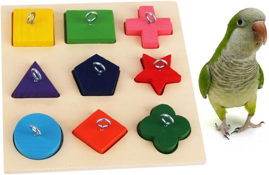 Bird Puzzle Toy Parrot Educational Toys Bird Feeder Wooden Toys B - Image 1