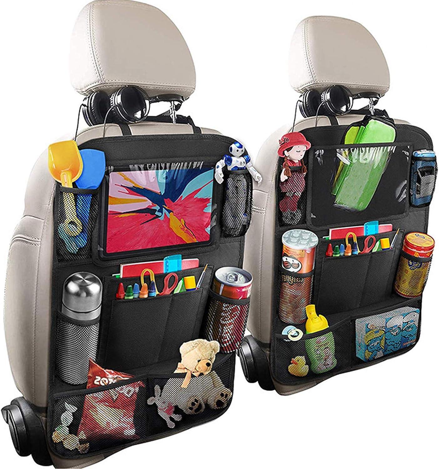 2-PACK Universal car back seat mobile/tablet multiple holders Black Black Black - Image 1