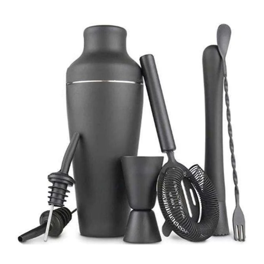 Cocktail Shaker Set - Matte Black - Stainless Steel Black Black - Image 1